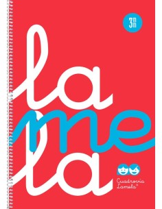 CUADERNO ESPIRAL 4º 80H 90G 3MM ROJO CUADROVIA PP